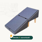 2 in 1 Hundehocker Luna - Gelenkschonende Hunderampe in Grau